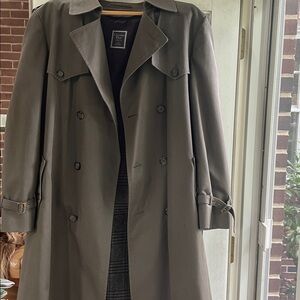 Christian‎ Dior Monsieur Paris New York Men’s 44L Trench Coat Wool Lining Cotton